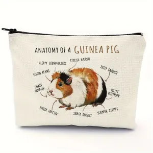 Guinea Pig Zipper Pouch Cute and Functional Travel Toiletry Case