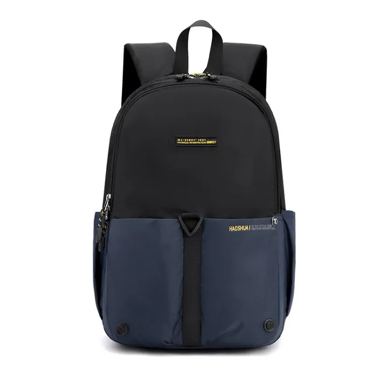 HAOSHUAI 6815 Outdoor Travel Backpack Men Business Computer Notebook Backpack(Dark Blue)