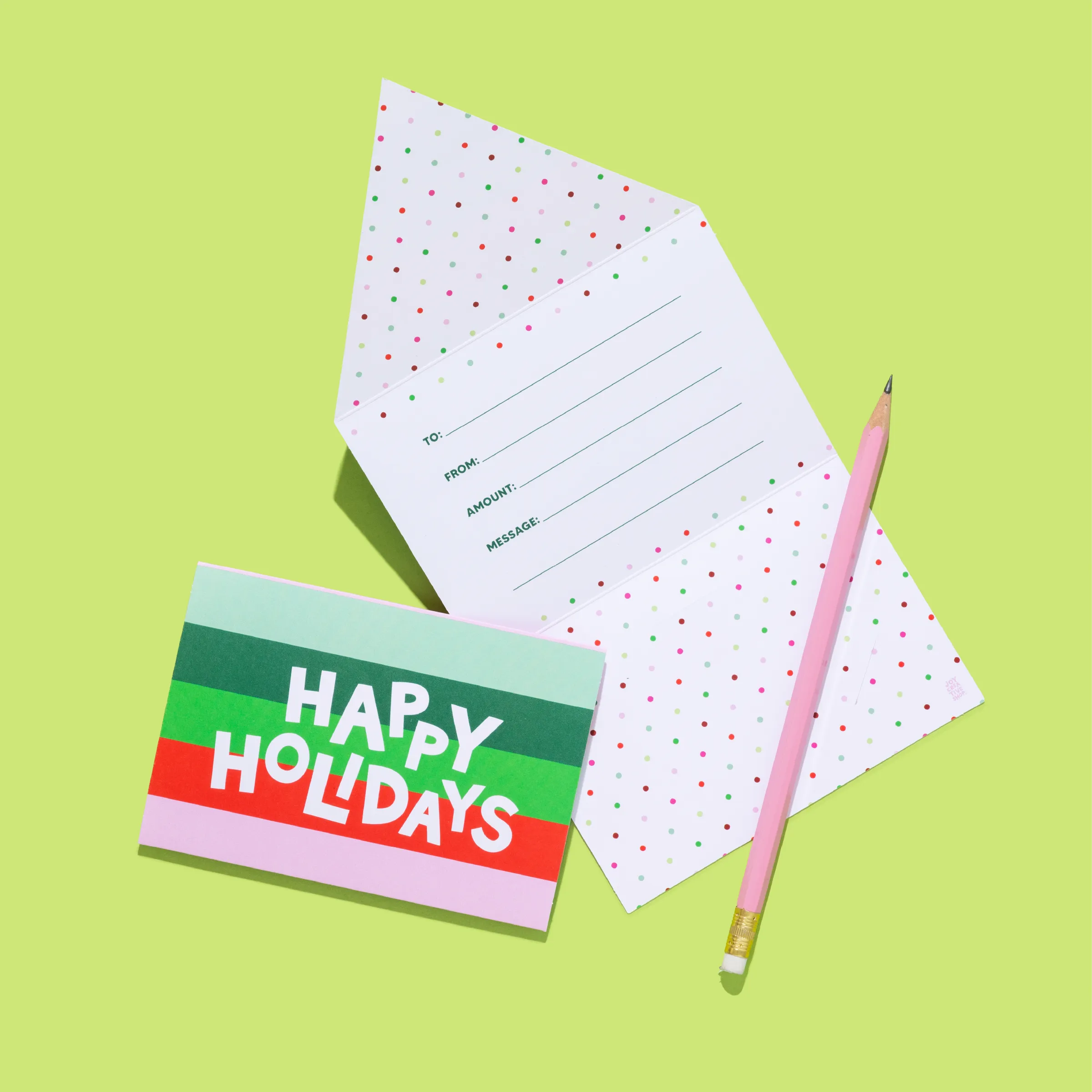 Holiday Gift Card Holder Set - Merry Christmas & Happy Holidays