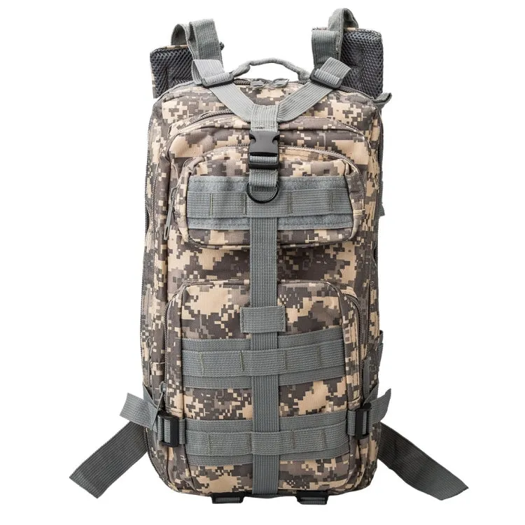 INDEPMAN DL-B002A Fashion Camouflage Style Men Oxford Cloth Backpack Shoulders Bag 25L Outdoors Hiking Camping Travelling Bag 3P Package with Expanded MOLLE & IND Shoulder Pad & Adjustable Shoulder Strap, Size: 43 x 26 x 23 cm