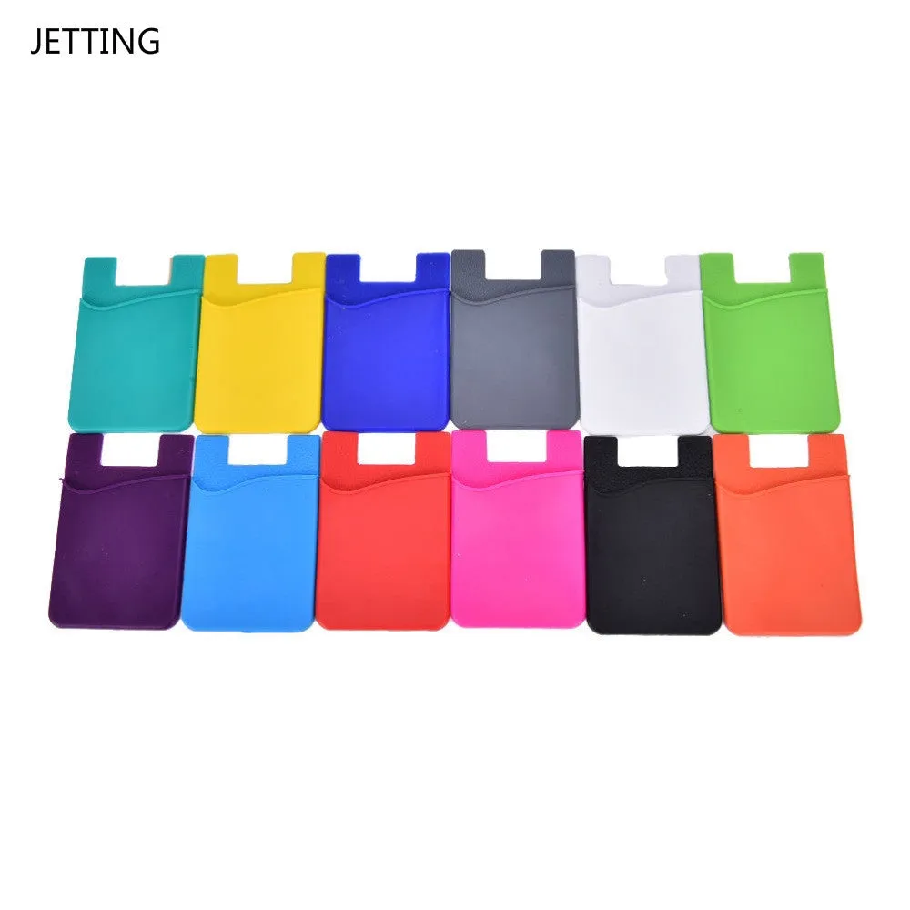 JETTING 2017 Hot Sale Fashion Adhesive Sticker Back Cover Card Holder Case Pouch For Cell Phone