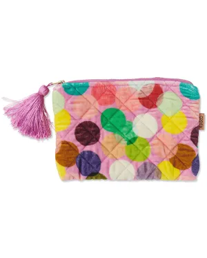 Kip & Co Confetti Pink Velvet Cosmetics Purse