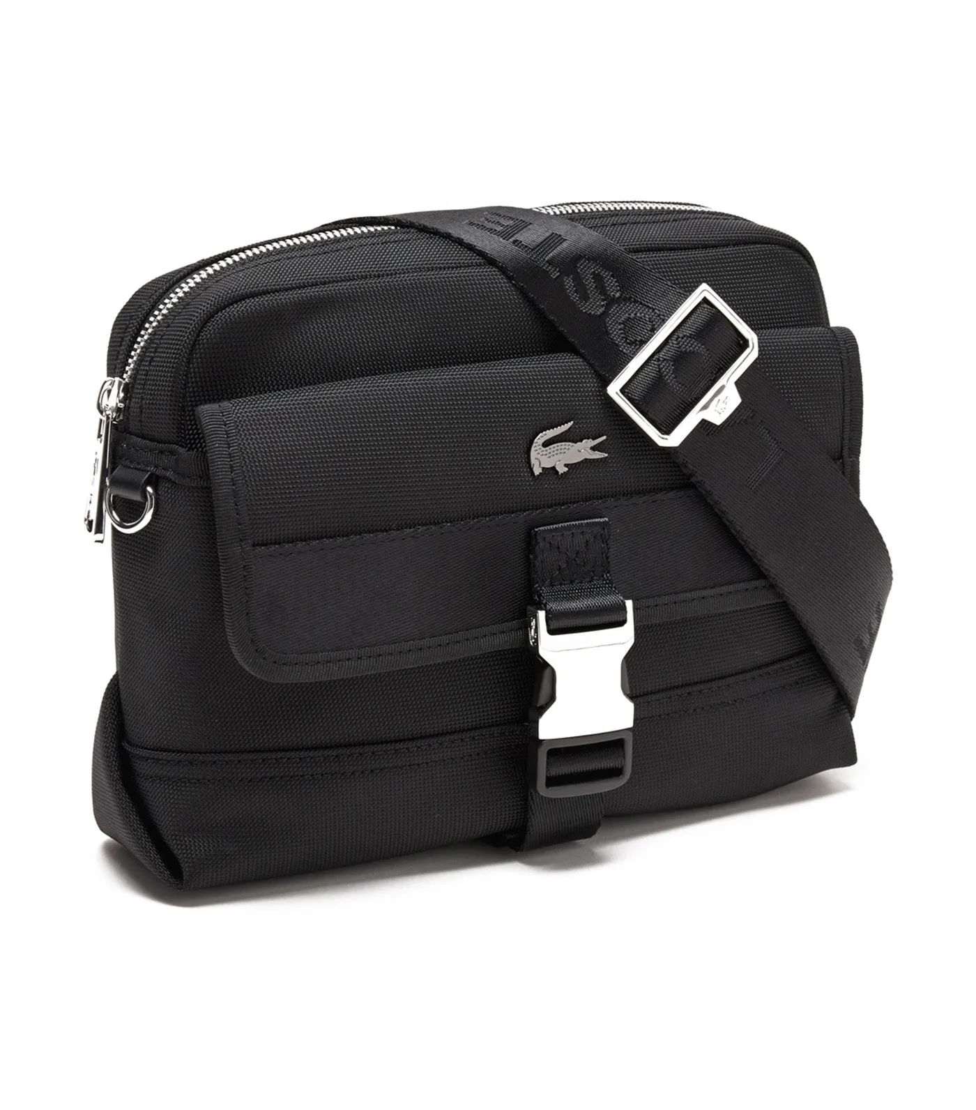 Kome Shoulder Bag With Flat Front Pocket Noir