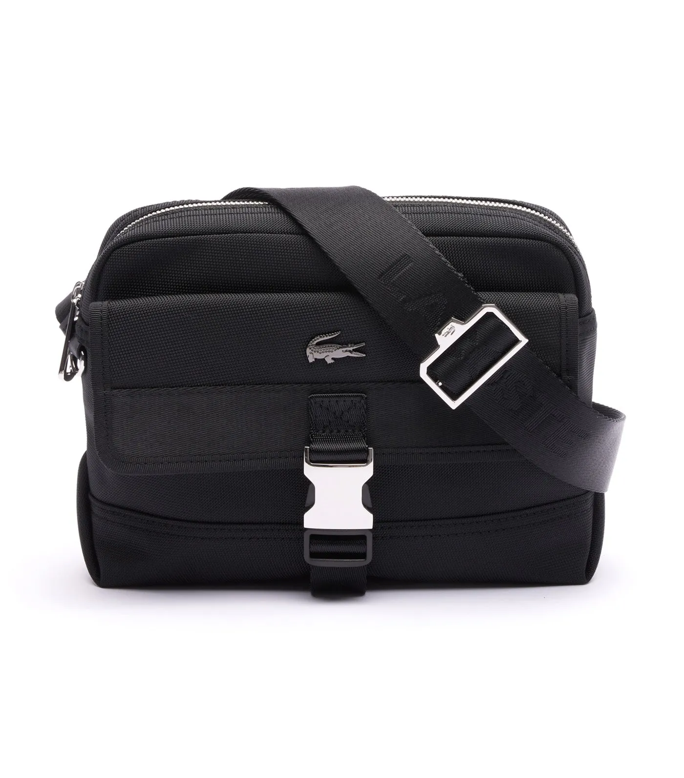 Kome Shoulder Bag With Flat Front Pocket Noir