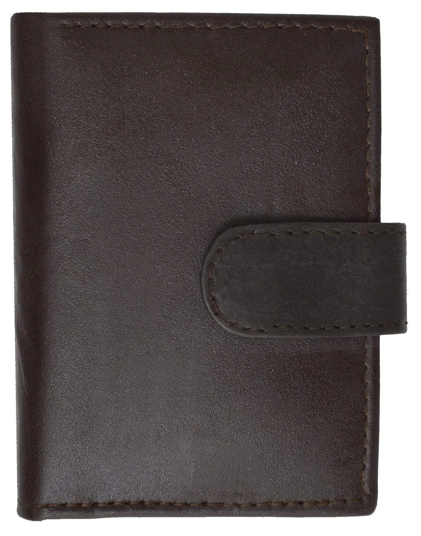 Lambskin Leather Snap Closure Mens Wallet Card Case 570 (C)