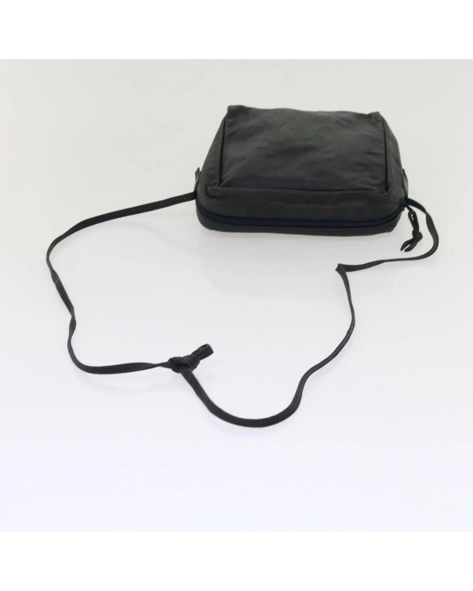 Leather Navy Shoulder Bag with 55cm Drop