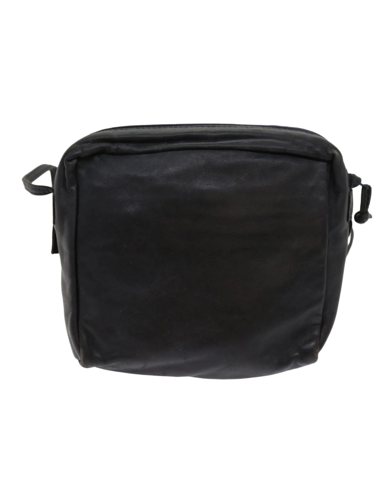 Leather Navy Shoulder Bag with 55cm Drop