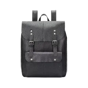 LeatherLux Cowhide Business Travel Organizer Backpack