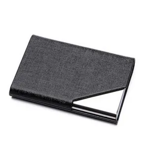 Leather/Metal Credit Card Holder - 10 Colors