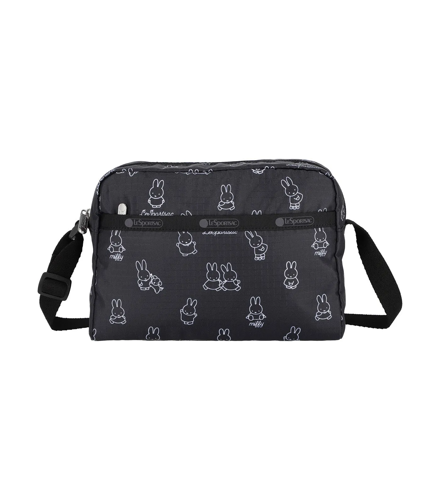 LeSportsac x Dick Bruna Daniella Crossbody Miffy Black Stencil