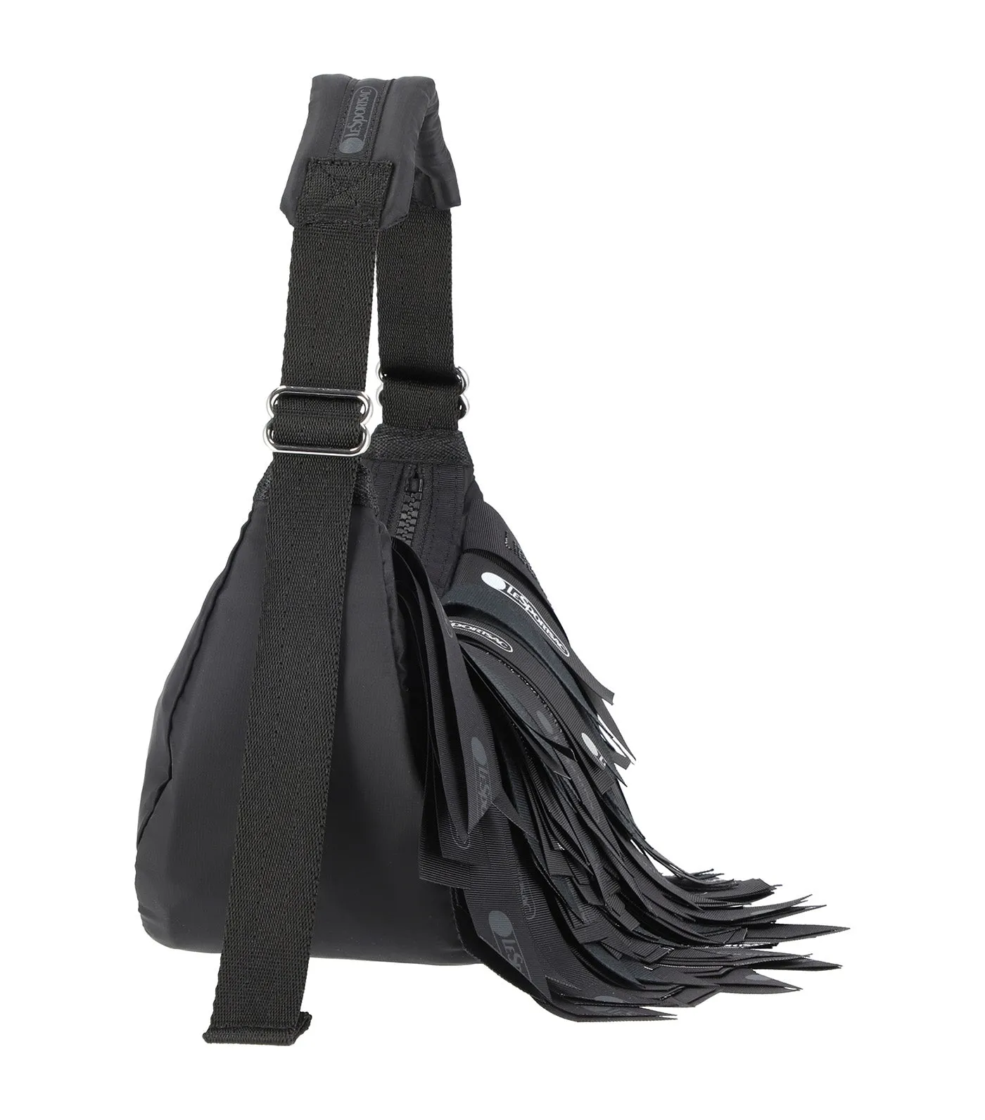 LeSportsac x Libertine Small Fringe Hobo Black