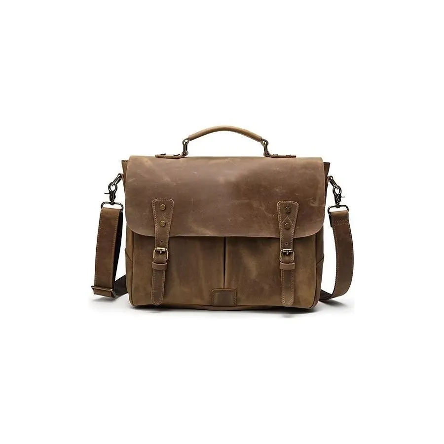 Lux Crazy Horse Leather Men's Shoulder Bag