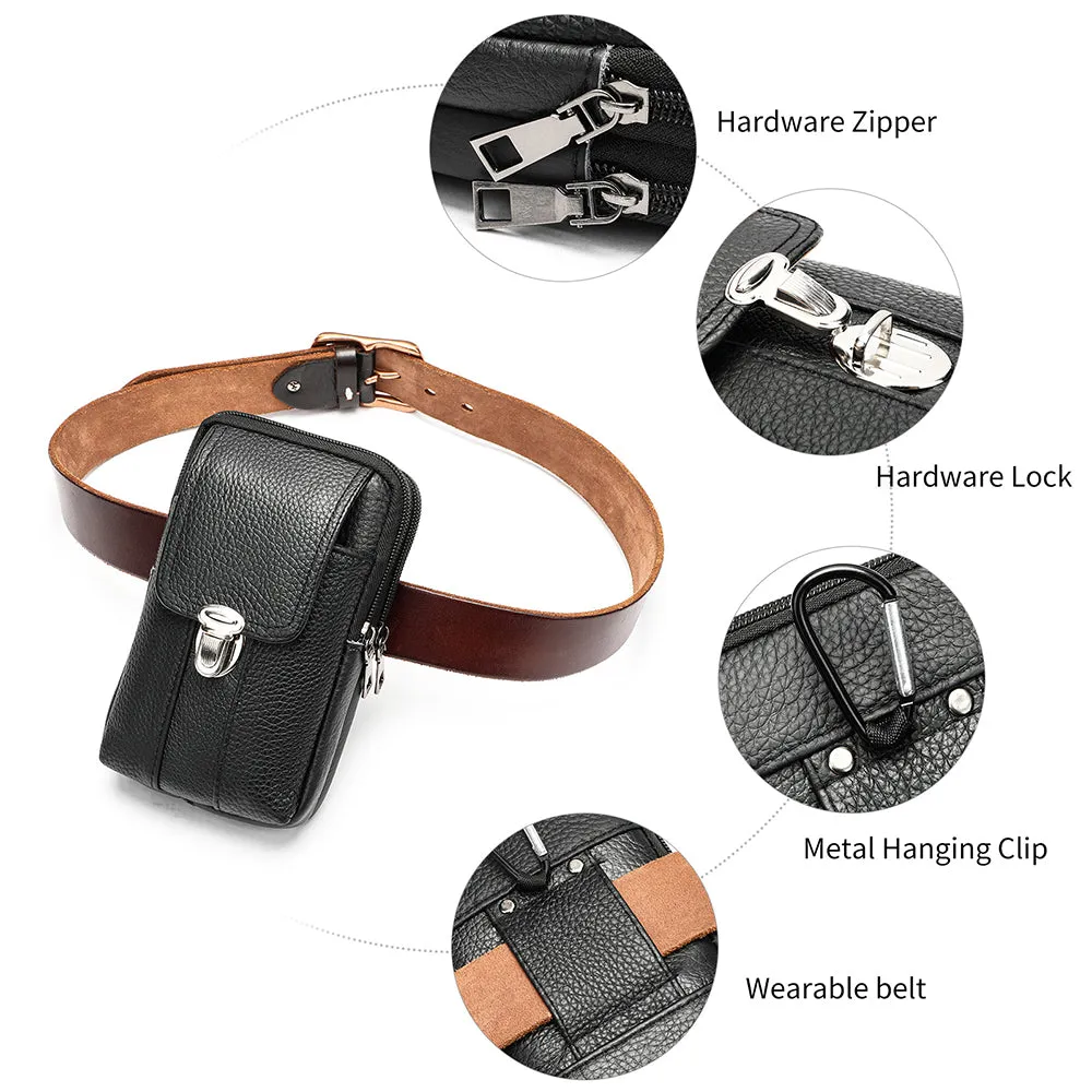 Luxury Leather Waist Sling Bag