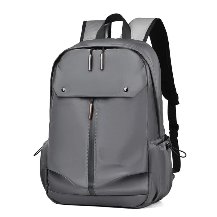 Men Business Backpack Outdoor Oxford Cloth 15.6-inch Computer Bag College Bookbag(Gray)