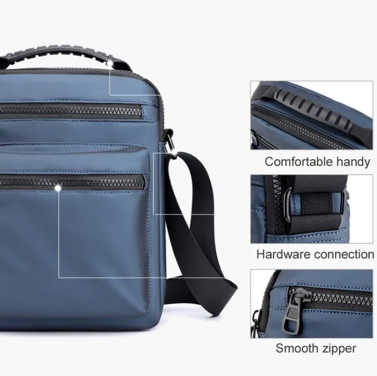 Men Casual Shoulder Bag Oxford Cloth Sports Crossbody Chest Bag(Navy Blue)