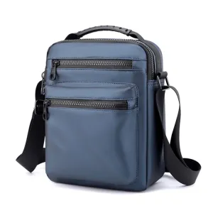 Men Casual Shoulder Bag Oxford Cloth Sports Crossbody Chest Bag(Navy Blue)