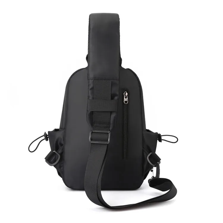 Men Messenger Large Capacity Sports Chest Bag(Black)