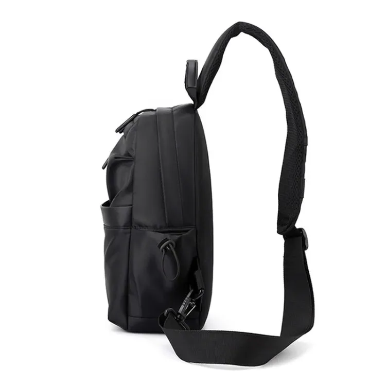 Men Messenger Large Capacity Sports Chest Bag(Black)