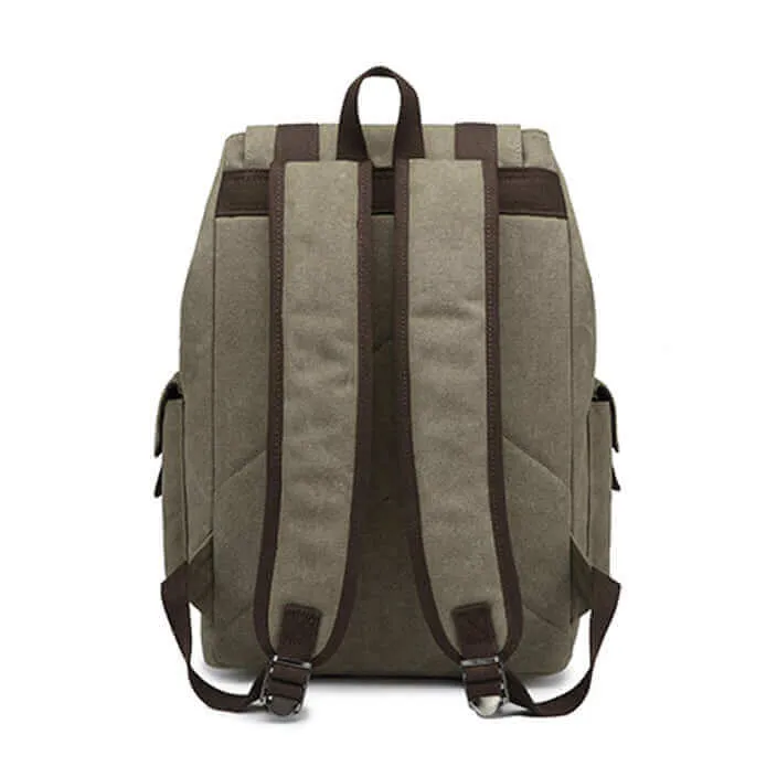 Men's Canvas Laptop Backpack - Fits 15.6 Inch