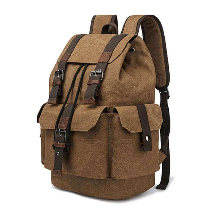 Men's Canvas Laptop Backpack - Fits 15.6 Inch