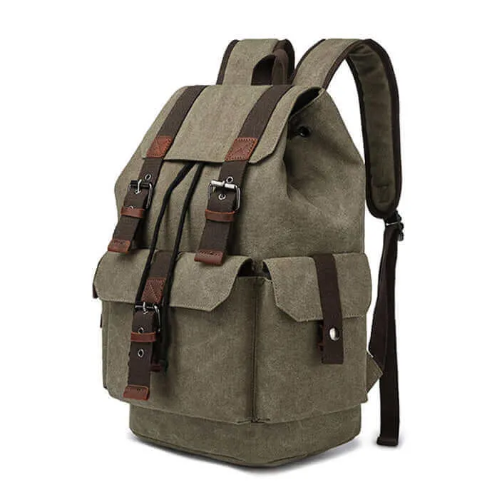 Men's Canvas Laptop Backpack - Fits 15.6 Inch