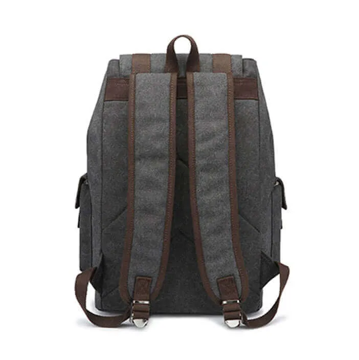 Men's Canvas Laptop Backpack - Fits 15.6 Inch