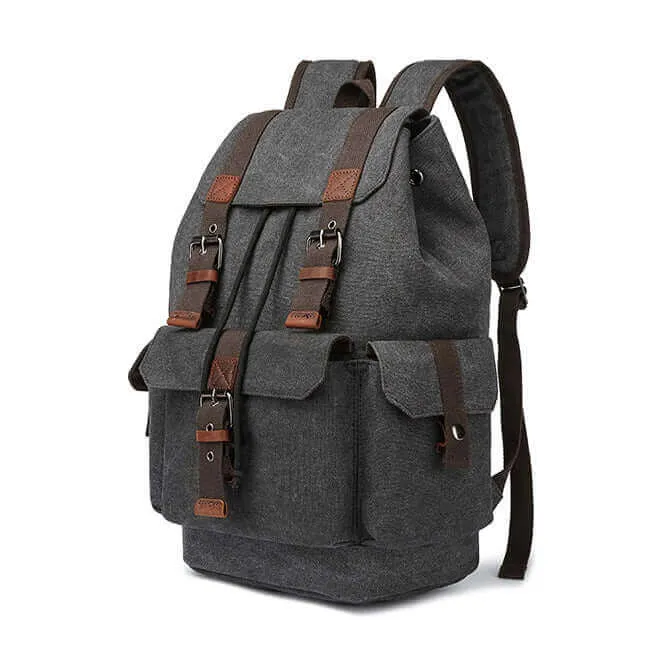 Men's Canvas Laptop Backpack - Fits 15.6 Inch