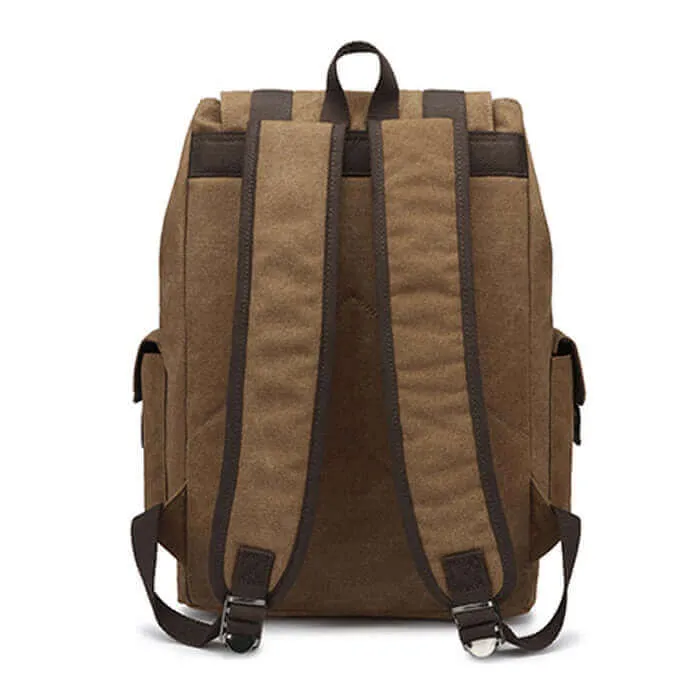 Men's Canvas Laptop Backpack - Fits 15.6 Inch