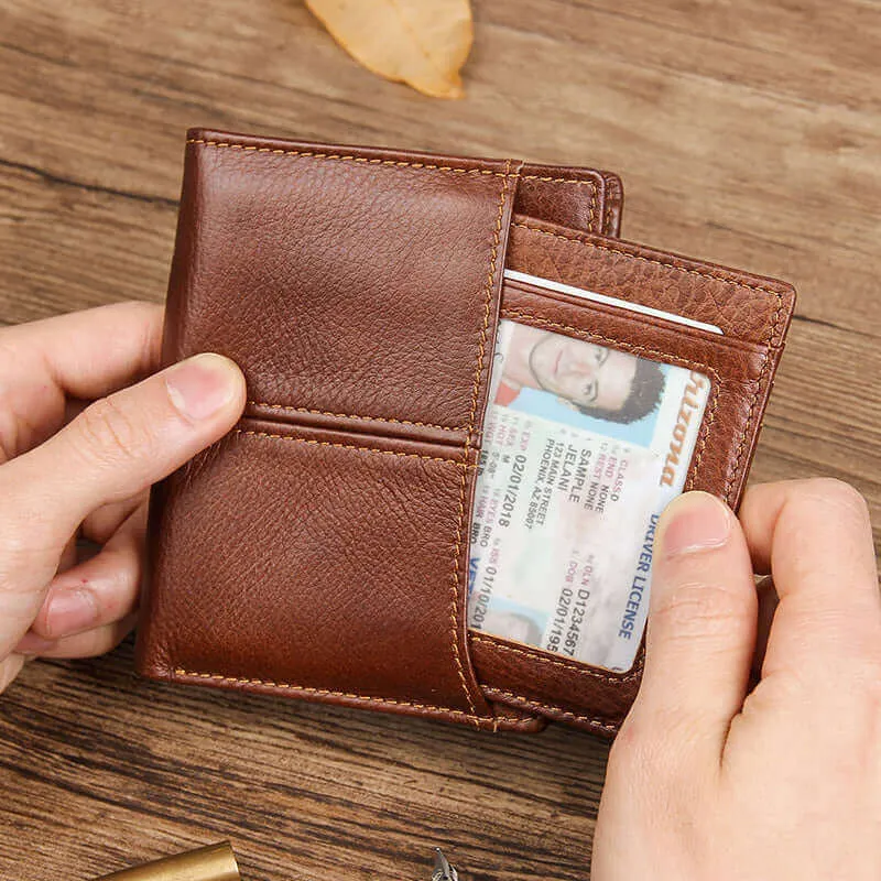 Men's Genuine Leather RFID Wallet NZ