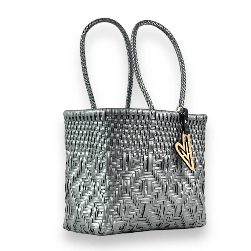 Monochrome Silver Totes