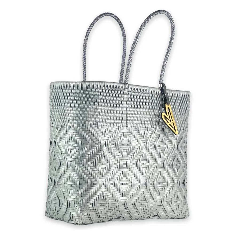 Monochrome Silver Totes