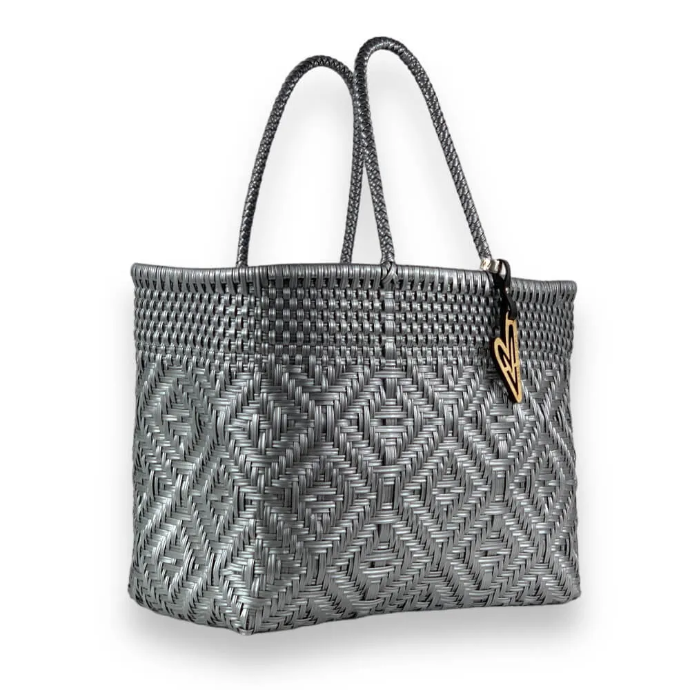 Monochrome Silver Totes