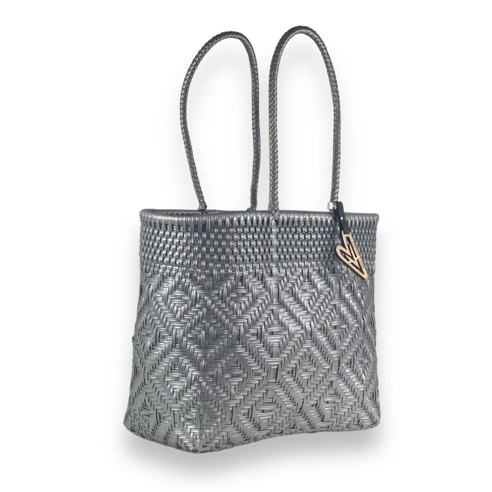 Monochrome Silver Totes