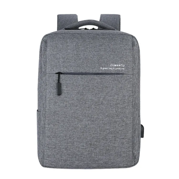 OUMANTU 9002A Business Laptop Bag Men Casual Backpack with External USB Port(Grey)