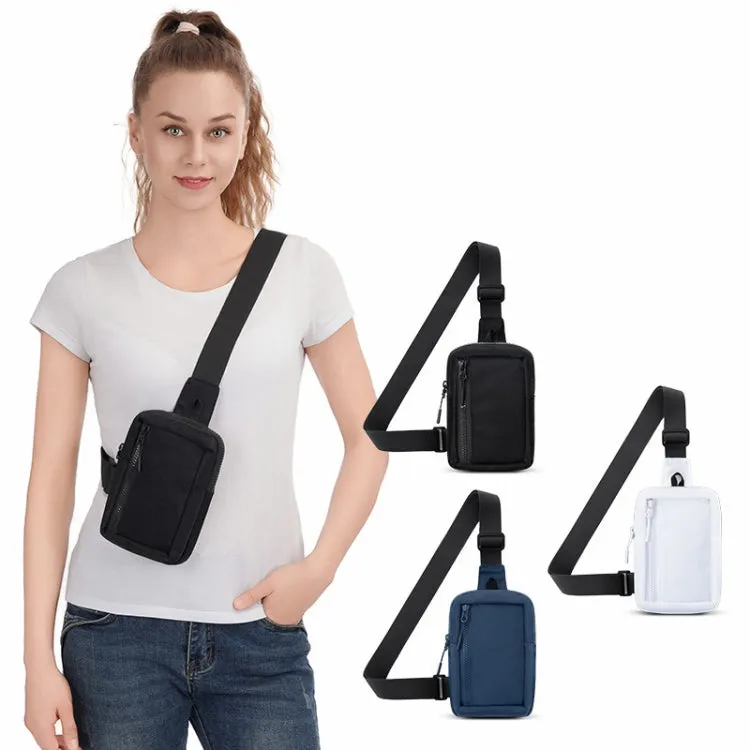 Outdoor Sports Chest Pack Men And Women Crossbody Cell Phone Bag(Black)