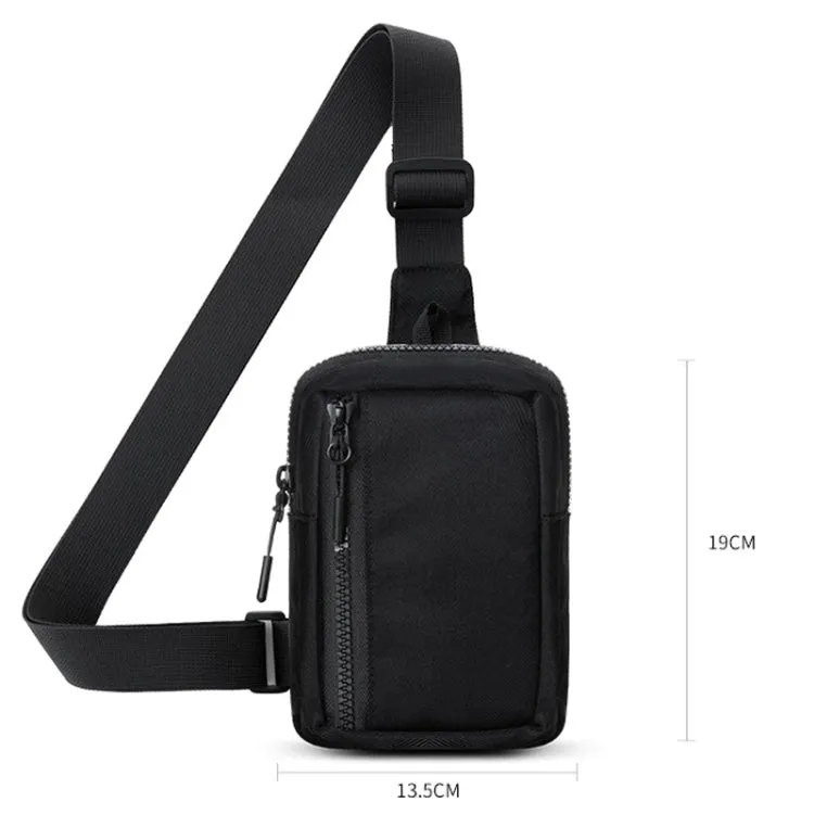 Outdoor Sports Chest Pack Men And Women Crossbody Cell Phone Bag(Black)