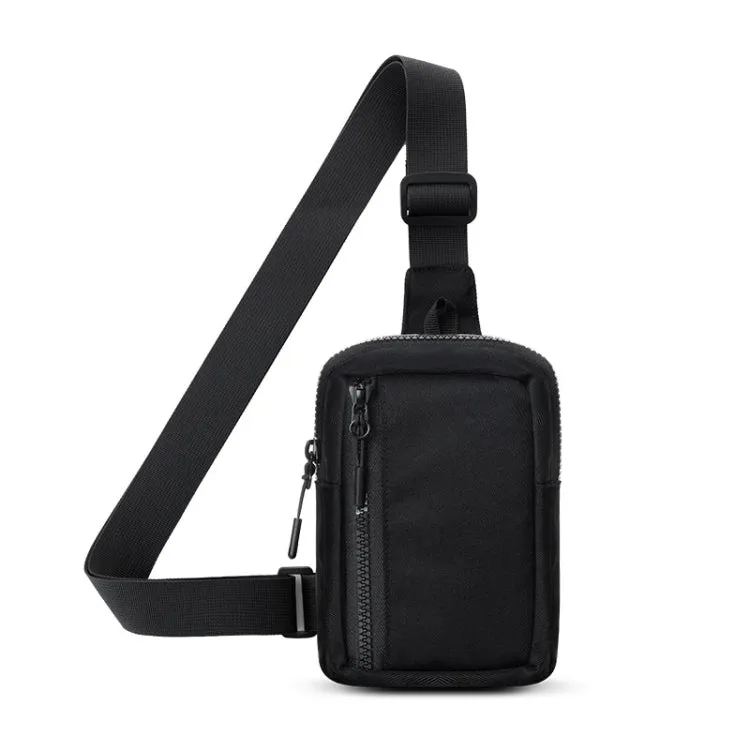 Outdoor Sports Chest Pack Men And Women Crossbody Cell Phone Bag(Black)