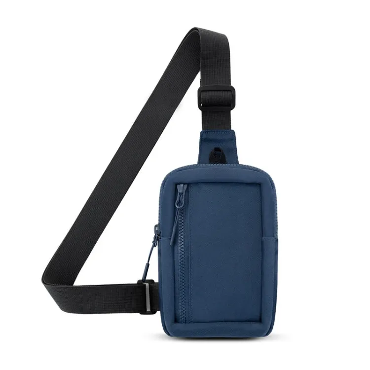 Outdoor Sports Chest Pack Men And Women Crossbody Cell Phone Bag(Dark Blue)