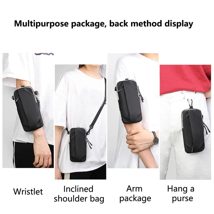 Outdoor Sports Fitness Crossbody Bag Men And Women Multi-Function Mobile Phone Arm Bag(Grey)