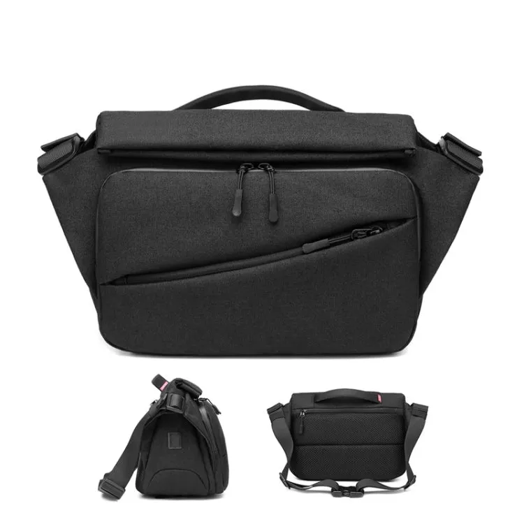 Ozuko 9349 Multifunctional Waterproof Men Messenger Bag with External USB Charging Port(Black)