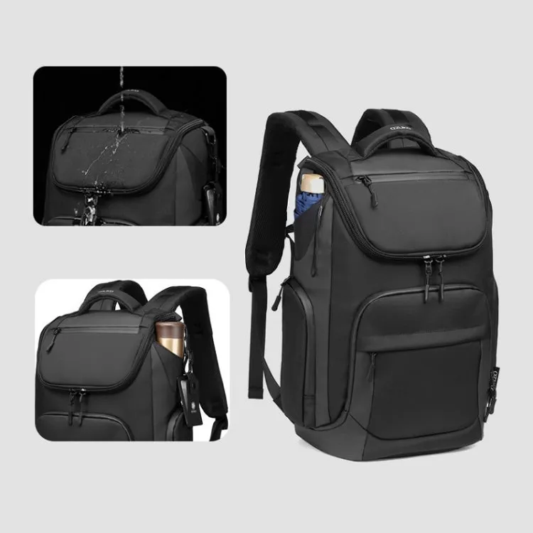 Ozuko 9409 Men Business 15.6-inch Laptop Backpack Travel Sports Leisure Backpack(Black)