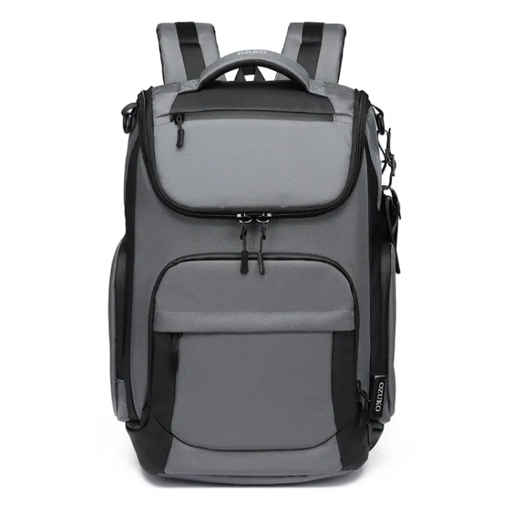 Ozuko 9409 Men Business 15.6-inch Laptop Backpack Travel Sports Leisure Backpack(Dark Gray)