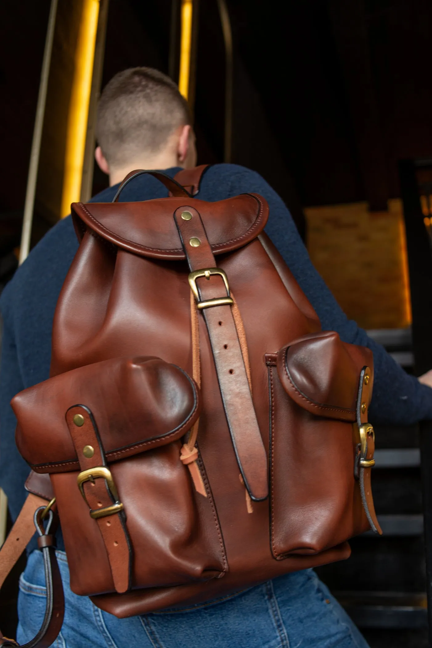 Personalized Backpack Handmade Full Grain Leather Backpack Travel Backpack Men Backpack Rucksack Best Father's Day Gift Vintage Backpack