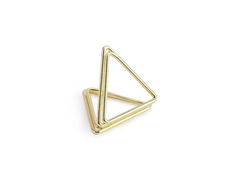 Place Card Holders - Gold Triangles