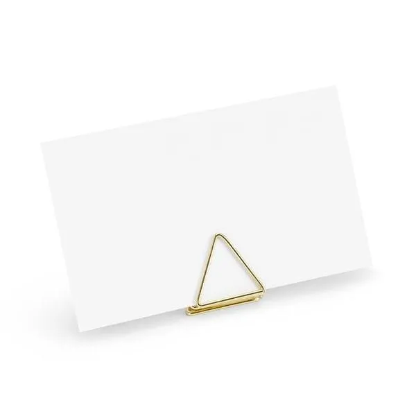 Place Card Holders - Gold Triangles