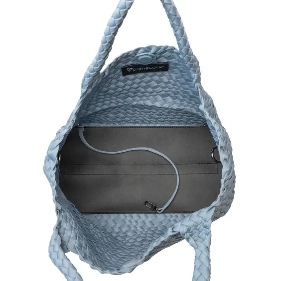 PreneLove London Large Woven Tote - Sky Blue