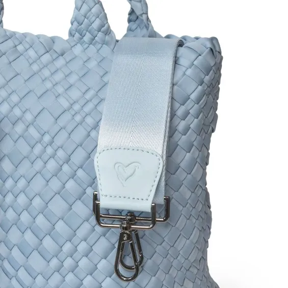 PreneLove London Large Woven Tote - Sky Blue