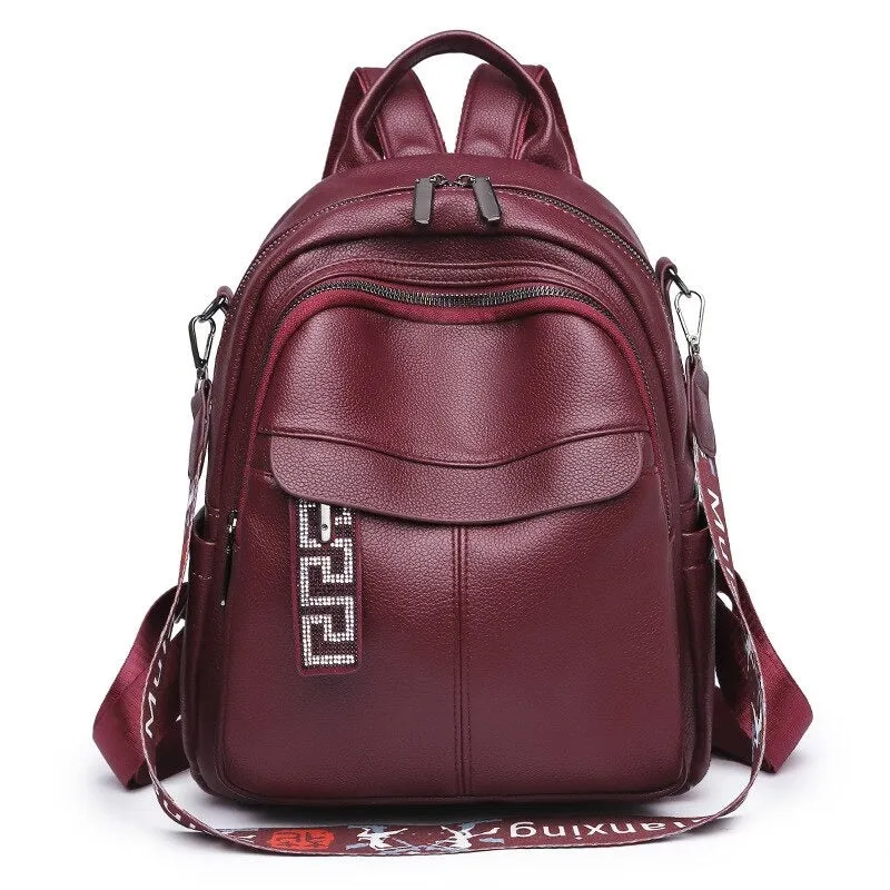 PU Leather Business Backpack For Women