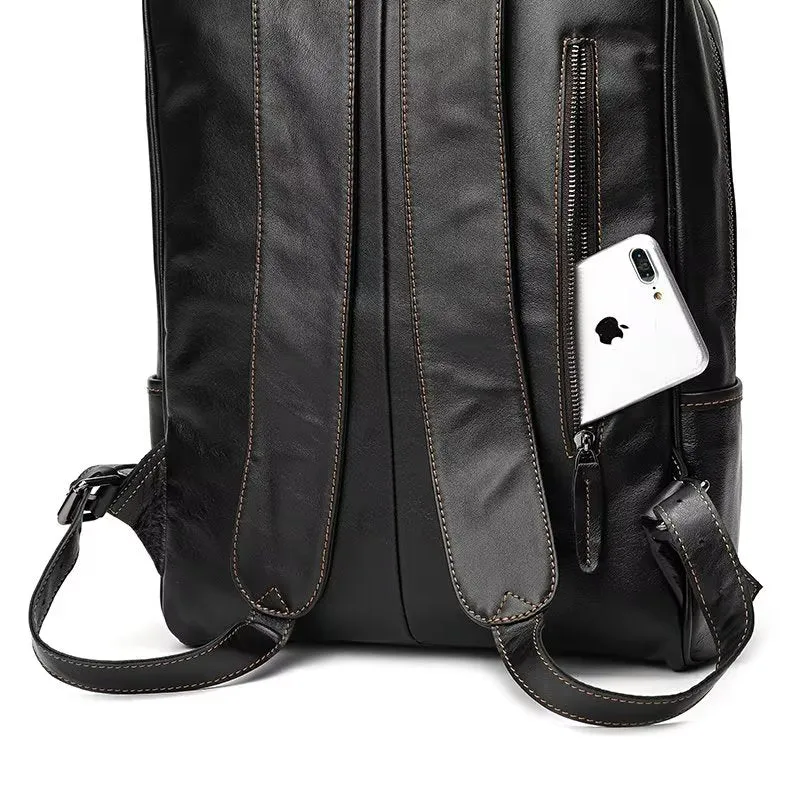 RetroLuxe Chic Leather Backpack