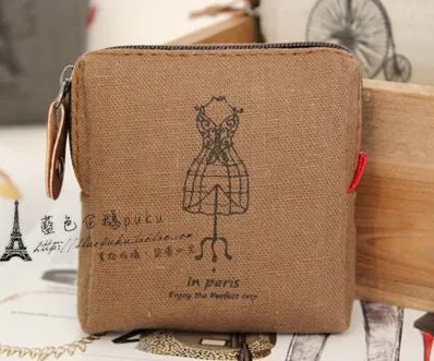 RoseDiary Coin purses,Restoring ancient ways Paris memory canvas coin purses child women change purse,lady zero wallets bag